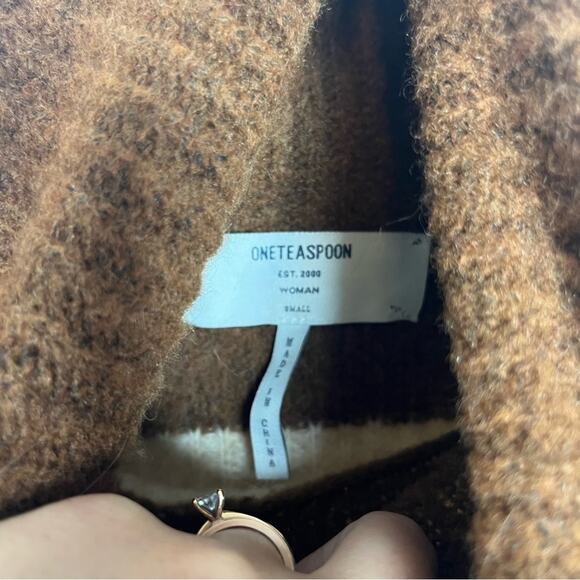 One Teaspoon Stevie Striped Wool Blend Turtleneck Baggy Sweater Size Small - Picture 6 of 9